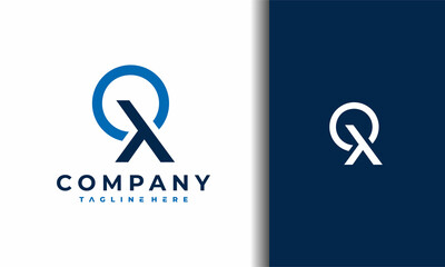 monogram letter OX logo