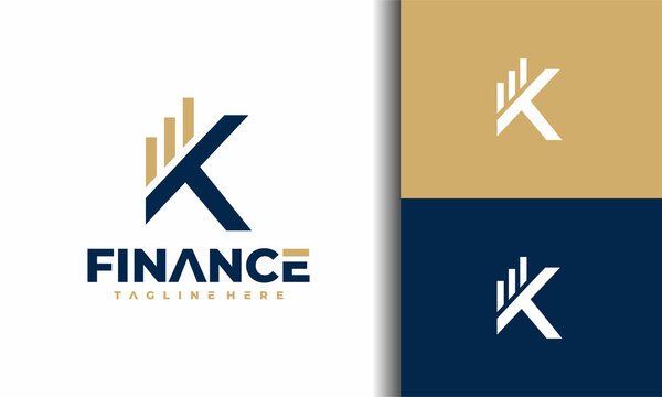letter K financial graphic logo