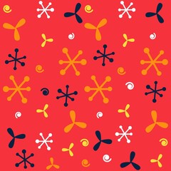 Abstract Illustration snowflakes pattern with background fashion design.