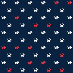 cute balloon dog pattern with white and red and navy background fashion design.