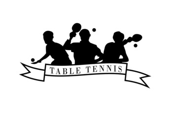 table tennis concept logo vector premium