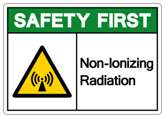 Safety First Non-Ionizing Radiation Symbol, Vector Illustration, Isolate On White Background Label. EPS10