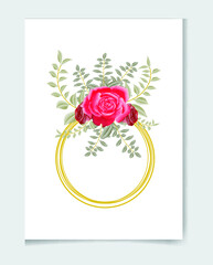 
Beautiful hand drawing wedding invitation floral design Free Vector