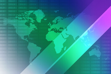 2d illustration world map abstract background