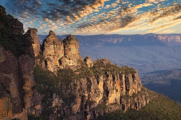 Cercles muraux Trois sœurs Image of The Three Sisters, The Blue Mountains, New South Wales, Australia.