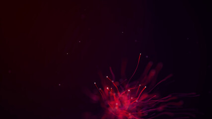 abstract aqua particle background,  Floating red Particles in Background