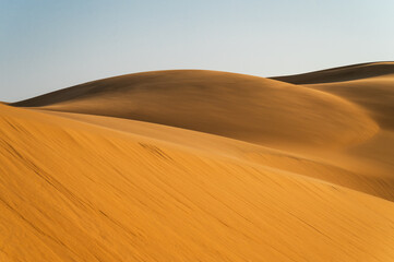 Beautiful natural landscape of Namib Desert. The region with the lowest population density in the world. A popular tourist country and destination in Africa, Namibia.