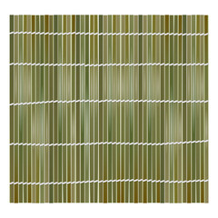 Green bamboo mat background for making sushi. Top view. Realistic texture makisu or curtain. Vector illustration.