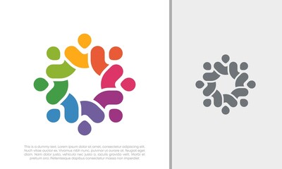 Global Community Logo Icon Elements Template. Community human Logo template vector. Community health care. Abstract Community logo
