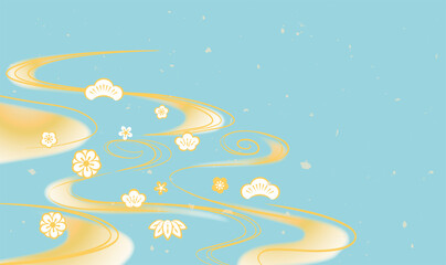 和風柄　背景イラスト素材