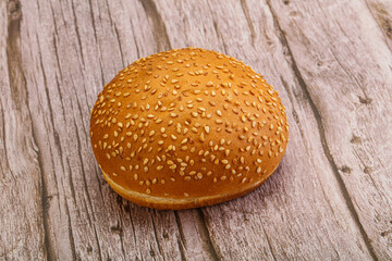 Burger bun with sesame seeds