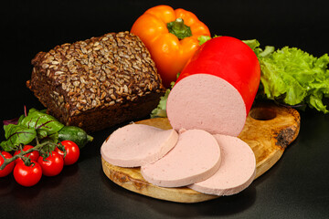 Boiled pork sausages for breakfast