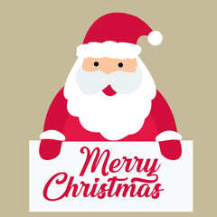 christmas greeting card with santa