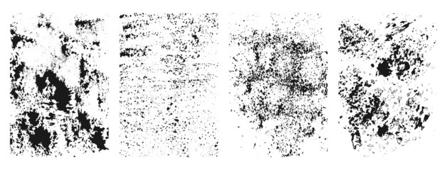 Abstract black grunge frames collection