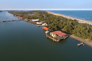 water houses near Venice italy
