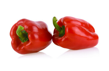 Sweet red pepper isolated on white background