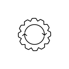 Gear line icon isolated on white background