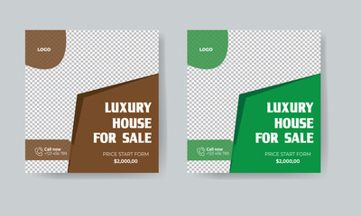 Real estate social media post template