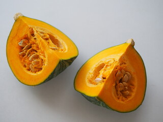 4等分されたカボチャ