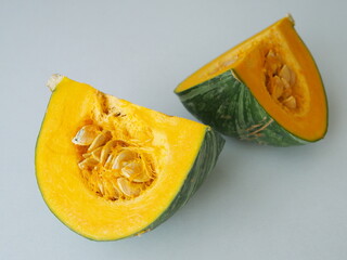 4等分されたカボチャ