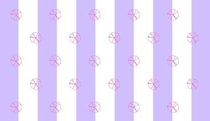 pink flower pattern on stripes background