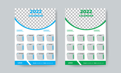 1 Page Wall Calendar 2022