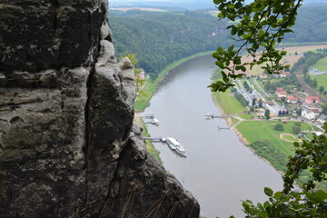 Sächsische Schweiz Bastei Kurort Rathen an der Elbe