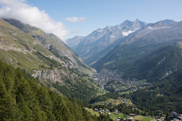 the village of Zermatt and the Matter valley in valais switzerland.
A very well-known and popular place for visitors to Switzerland. 