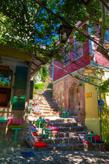 Fototapeta premium Famous old town of Molyvos, Lesvos island, Greece.