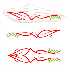 Obraz premium Boat Graphics, Stripe : Vinyl Ready Design