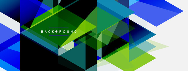 Mosaic triangles geometric background. Techno or business concept, pattern for wallpaper, banner, background, landing page