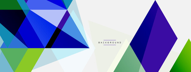 Color triangles composition, geometric abstract background. Techno or business concept, pattern for wallpaper, banner, background, landing page
