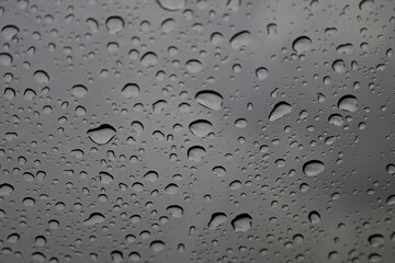 water drops on glass