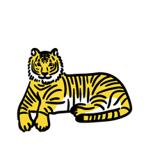 ２０２２年の干支の寅のポップなイラスト