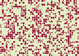 Abstract Geometric Pattern generative computational art illustration