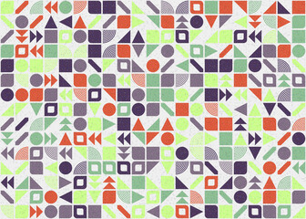 Abstract Geometric Pattern generative computational art illustration