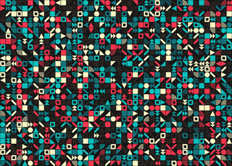 Abstract Geometric Pattern generative computational art illustration