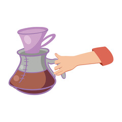 Barista courses. Barista making coffee, manual brew drip coffee and accessories.