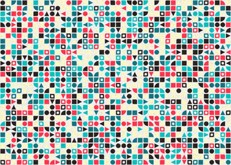 Abstract Geometric Pattern generative computational art illustration