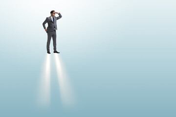 Obraz premium Businessman in career and start-up concept