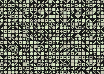 Abstract Geometric Pattern generative computational art illustration