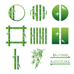 シンプルな竹のフレーム、ベクター素材