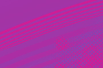 Bright fuchsia and purple dotted background. Linear and circular elements