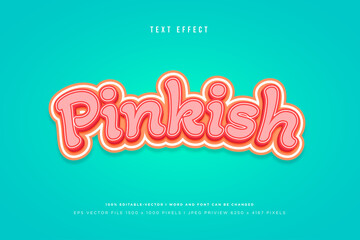 Pinkish 3d text effect template