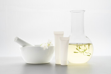 laboratory and research with alternative herb medicine natural skin care