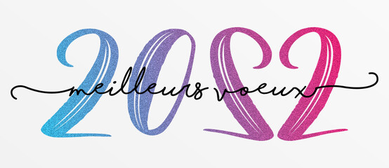 2022 - Bonne année - happy new year - coeur 