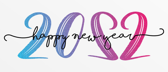 Obraz premium 2022 - happy new year 2022 heart 