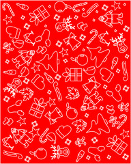 seamless pattern with new year symbols