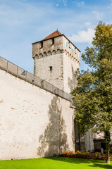 Luzern, Schirmerturm, Museggtürme, Museggmauer, Stadtbefestigung, Türme, Westmauer, Wehrgang,...