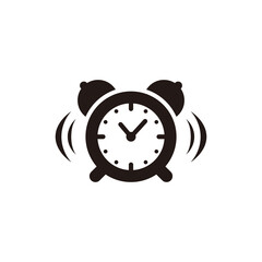 Alarm Clock Icon Illustration Design, Ringing Alarm Clock Symbol Template Vector